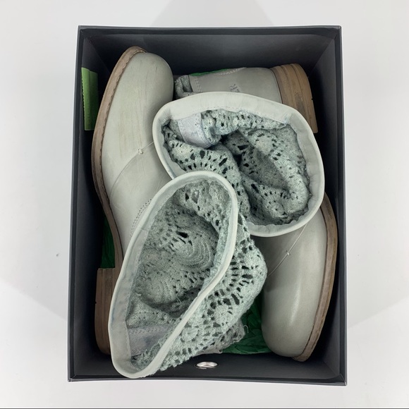 Bunker Footwear Grey Leather and Crochet Slouchy Boots, EU 41 - Picture 3 of 16